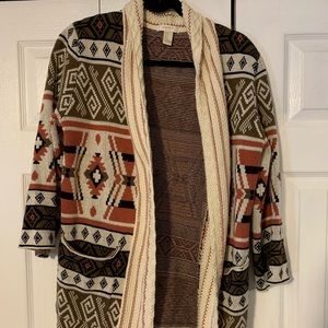 Bohemian Print Cardigan